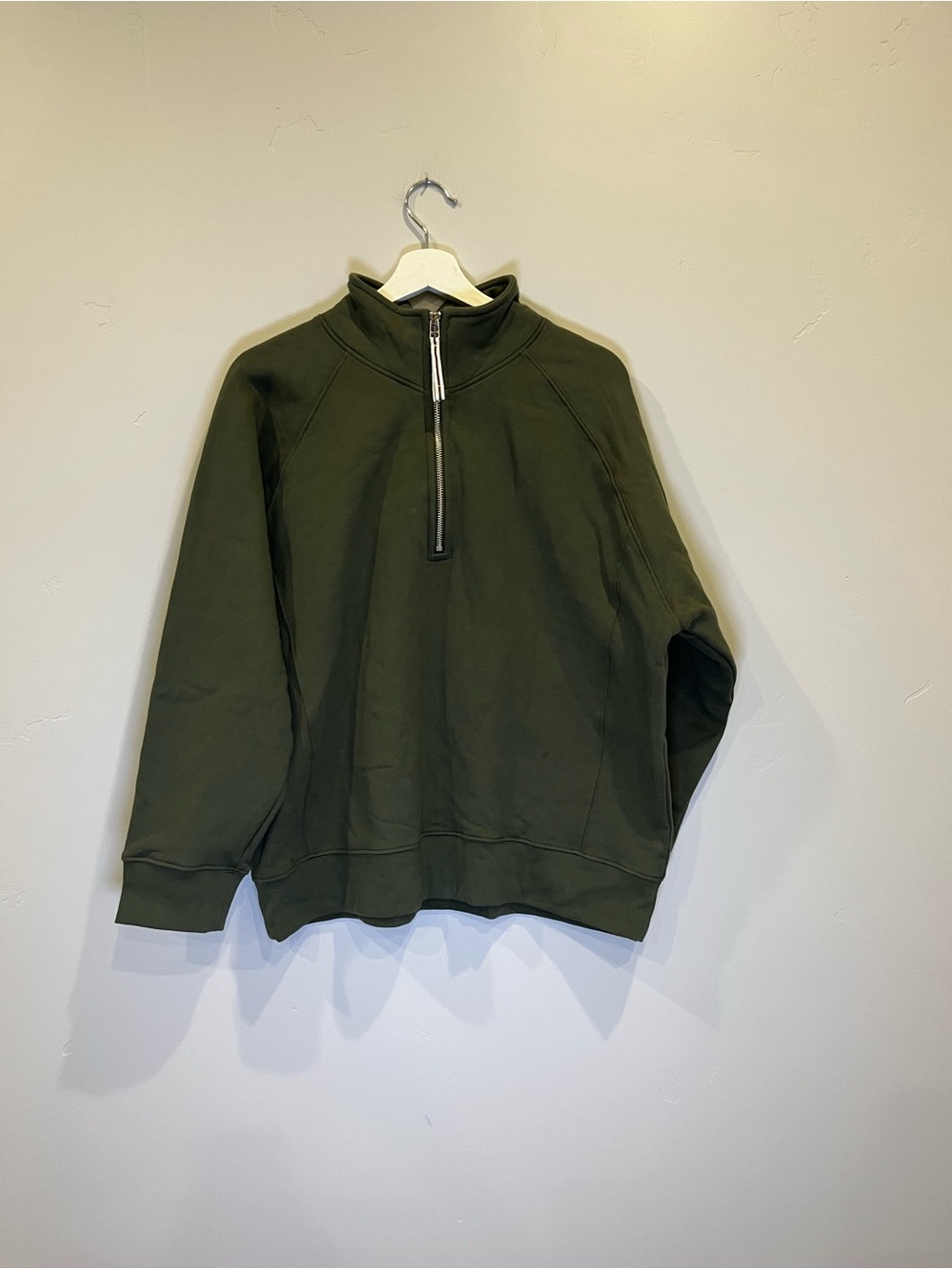 NWOT American Giant Olive Green Men’s Half-Zip Pullover